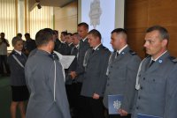 Święto policji w Cieszynie. Awanse na wyższe stopnie policyjne oraz odznaczenia dla pracowników cywilnych