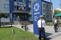 Wizyta podczas otwarcia wyremontowanego budynku Komendy Powiatowej Policji w Żywcu