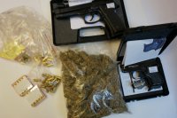 Zabezpieczona broń, amunicja i narkotyki