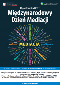 plakat Międzynarodowy Dzień i Tydzień Mediacji