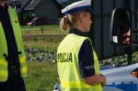 policjanci podczas działań EDWARD- europejskiego dnia bez ofiar śmiertelnych na drogach