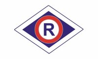 litera R w rombie- znak policji drogowej